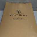 Cozy Bliss Deluxe Striped Rabbit Faux Fur Throw Blanket, Soft Fluffy Warm Plush Blanket for Winter, Modern Homr Decor, Tie-dye Blue 60"x80"