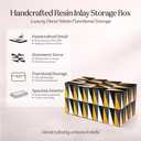 Handicrafts Home Large Decorative Storage Box with Lid, Keepsake Storage Box, Decorative Jewelry & Memory Box for Coffee Table, Shelf & Bedroom Decor, Puzzle Guild 10 x 5 x 5 (Multicolor Box)