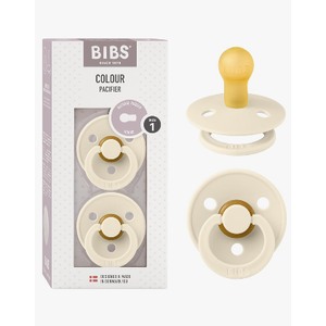 Bibs Pacifiers Color Collection, Set of 2 BPA-Free Latex Pacifiers Made in Europe, Round Nipple Baby Pacifier.