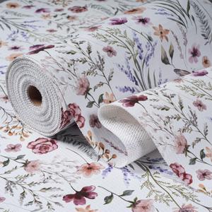 Floral Shelf and Drawer Liner for Kitchen Cabinets,24IN x 10FT Non-Adhesive and Strong Non-Slip Cabinet Drawer Liners for Kitchen Shelf, Waterproof Cupboard Liners,Easy to Clean, 23.6"W x 118.1"L