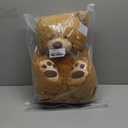 LotFancy Teddy Bear Stuffed Animals, 20 inch Brown Soft Cuddly Stuffed Bear Plush Toy, Cute Stuffed Animals with Footprints, Gifts for Kids Baby Toddlers on Baby Shower, Easter Decoration