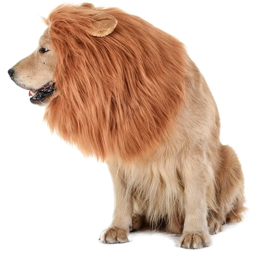 Realistic & Funny Lion Mane for Dog Complementary Lion Mane for Dog Costumes for Medium to Large Sized Dogs Costumes for Animals