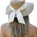 MakeMeChic Women's Wide Brim Sun Straw Hat UPF 50 Roll Up Cap Summer Hats (Khaki)