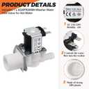 5220FR2006H Washer Inlet Valve replacement Kenmore, LG, Kenmore Elite washer hot water inlet valve - Replaces 5220FR2006Q,AH3527427,EA3527427,PS3527427,AP4441935,1268123,5220FR2006L AC 110-120V 50/60H
