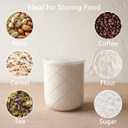 Bosmarlin Canisters Sets for the Kitchen, Ceramic Canisters with Airtight Lids for Countertop, Storage Containers for Sugar, Coffee Bean, Flour, Dishwasher Safe (White, 26/44/75 Oz)