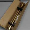 Short curtain rod 12-20 Inch Telescoping Side Curtain Rods, 1Inch Pole Adjustable Metal Drapery Rod, Warm Gold