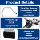 Boot Hanger Clips Hooks 50 Pcs, Heavy Duty Clothes Pins with 30 Pack Clips Portable Stainless Steel Clothespins Bulk Laundry Hooks for Closet Organizer Travel