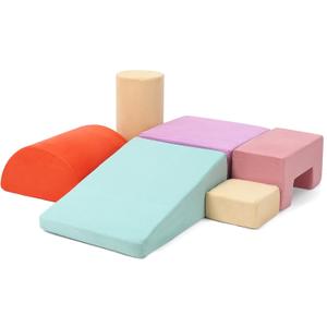 6 Pieces Soft Play Climbing for Toddlers  Indoor Foam Climber Playset for Crawling, Sliding & Active Play, Safe & Modular Design for Home & Daycare for Toddlers 1-3(Colorful)