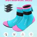 XUKER Neoprene Water Socks for Kids, Fin Aqua Socks 3mm for Sand Beach Volleyball Snorkel Pool Swim Surf, XS