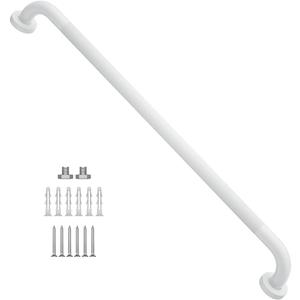 32 Inch Anti Slip Shower Grab Bar Oil Rubbed White 1.25" Diameter, Munzong Bathroom Grab Bar, Knurled Bathroom Balance Bar,Safety Hand Rail Support Handicap Elderly Senior Assist Bath Handle