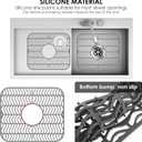 2Pack Kitchen Sink Protectors Silicone Sink Protectors Plastic 13" X 11" Dish Rack Protect From Stains Damage Scratches Dishwasher Safe For Kitchen (Grey 2PCS)