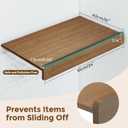 Bamboo Wire Shelf Covers, Wood Shelf Covers for Wire Shelving 24" W x 16" D | 5 Pack Wire Rack Covers, Wire Shelf Liner for Pantry, Closet, Kitchen