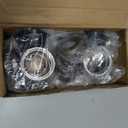 MR16 Spot Light Fixture Halogen LED Mounting Bracket Bulb Holder Kitchen Bathroom Under Cabinet Counter Housing Recessed Lighting GU5.3 Socket Wiring Dimmable (Polished Stainless Steel Silver) 10 Pack