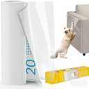 Anti Cat Scratch Furniture Protector, Thickened Cat Scratch Guards for Couches, Tables & More, 196.8" x 11.8" Transparent Self-Adhesive Couch Protector Against Cats Claws