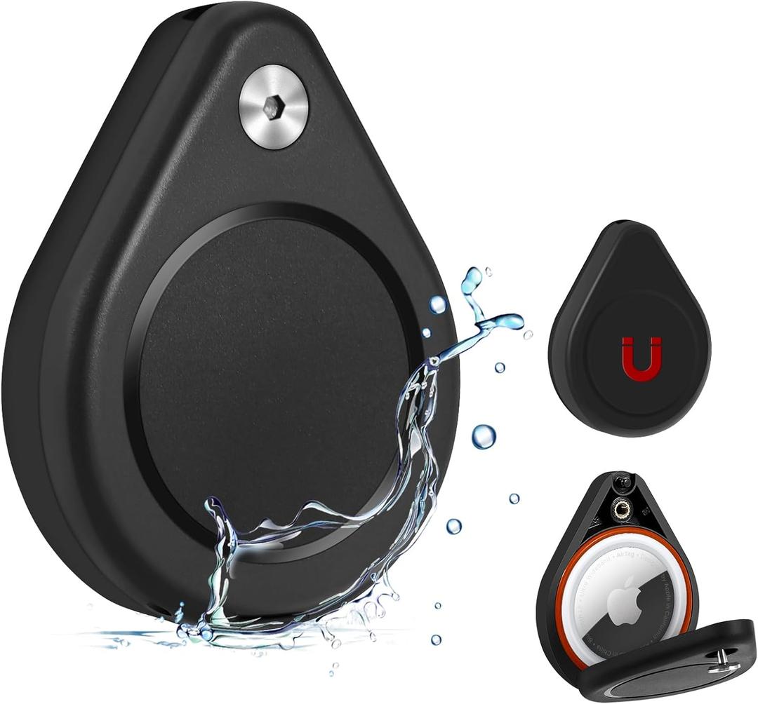Ultra Magnetic Case for airtag -Waterproof Magnet Holder | The Secure Magnetic Lock Case, Discreet, Security Tool, for Car, Truck, Skis and More(1pack,Black)