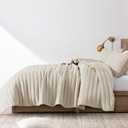 ROARINGWILD Neutral Beige Oversized California Cal King Size Quilt Bedding Sets with 2 Pillow Shams, Lightweight Bedspread Coverlet, Quilted Blanket Thin Comforter Bed Cover, 3 Pieces, 118x106 inches (Wheat)