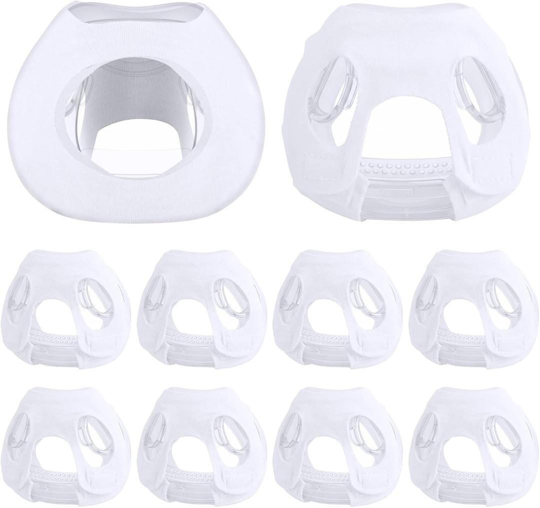 TrelaCo 14 Pcs Sleep Disorders Mask Liners Size Medium Full Face Masks Cover for Sleep Apnea Protector Mask Cushion Cotton Liners Skin Protector Reduces Skin Irritation Noisy Air Leaks Supplies