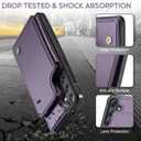 Vinich for Samsung Galaxy S26 Plus Wallet Case with Card Holder, RFID Blocking Credit Slots Kickstand Shockproof Phone Cover for Women Men, Purple