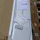 DWVO Farmhouse 6 Drawer Dresser for Bedroom, 31.5 Inch Tall Modern Dresser TV Stand with Large Drawers & Bar Handles, Storage Dressers with Power Outlets, Rustic Wood Chest of Drawers, White