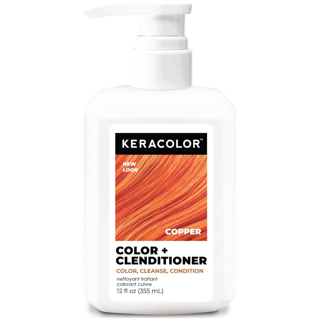 Keracolor Clenditioner COPPER Hair Dye - Semi Permanent Hair Color Depositing Conditioner, 12 Fl. Oz.
