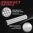 LCGP 2.5" Custom Mandrel Straight Exhaust Pipe, 18" Long, Made of High Quality Stainless Steel Fit 2.5 Inch Exhaust Pipe