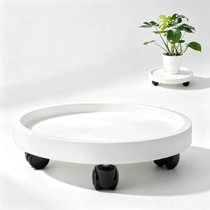 Rolling Plant Caddy 12.6 Inches，Plant Stand with Wheels for Heavy Potted Plants, Deck and Garden Use, 140Lbs Load Capacity