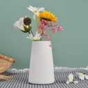 JHDACEDECO Decorative Ceramic Vase Set of 3, for Home and Office,White Black Brown Decorative vase for Pampas Grass&Dried Flowers