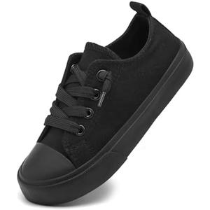 Cofopo Toddler Little Kid Cushioned Canvas Shoes Slip On Sneakers Soft and Durable Size 8