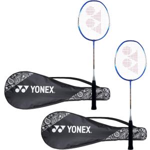 YONEX ZR 100 Light Aluminium Blend Badminton Racquet with Full Cover (Blue/Blue) - Set of 2