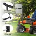 5 Gallon Trash Bucket Holder, Adjustable Height: 19.328.3'', Clamp-On Bucket Storage Mount for Zero Turn Mowers, Heavy-Duty Steel Frame