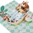 2 x Liif 3D Pop Up Birthday Card for Women, Mom, Friend, Sister, with Message Note & Envelop, Size 7 x 5 inch (Take A Paws Today)