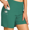 BVVU Women's 5" High Waisted Swim Board Shorts with Pockets Liner Tummy Control UPF50+ Quick Dry Beach Swimsuit Bottoms XL