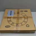 Large Wall Clock 20IN, Silent Metal Wood Style Wall Clocks Battery Operated for Living Room Decor, Farmhouse Big Wall Clock, Outdoor