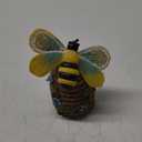 Yiosax Garden Statue Bee Decor-Outdoor Statue Bees Decorations-Solar Garden Light Bumble bee Figurine Patio,Balcony,Yard,Lawn Ornament Mom Gift