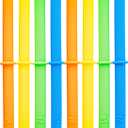 Elk and Friends Adult & Kid's Reusable Silicone Straws with Stopper for 12oz, 14oz & 16oz Mason Jars or Tumblers | Pack of 8 Straws | 7.9" Length