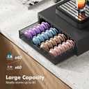 ECOLOVI Nespresso Pods Holder, K Cup Holder, Coffee Pod Holder Organizer Compatible with Nespresso Vertuo Capsules, Holds 60 Small or 40 Large Pods, Black