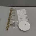 Mkono Sunglasses Organizer Glasses Holder Stand Sunglass Storage Eyeglasses Rack Metal Frame with Wood Base for 5 Pairs of Eyewear Display for Table Desk Countertop Dresser Bedroom, Set of 1, Gold