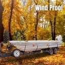 SPORTYOUTH Boat Cover, Trailerable Boat Cover 12' - 14' Waterproof Oxford Fabric 210D Anti-UV Dustproof Fit Classic Boat Open Boat Deep V-Hull Fishing Boats Small Utility Boat and More