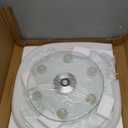 18.9 inch Glass Turntable Dining Table Large Lazy Susan Round Serving Plate Tabletop Rotating Tray with Swivel Assist System Silent & Smooth Spin (48cm / 18.9in)