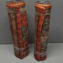 Collive Boho Kitchen Mats 2PCS, Cushioned Kitchen Mat for Floor Anti Fatigue Waterproof Kitchens Rugs Set of 2, Non Skid Comfort Standing Rug for Office, Sink, Laundry, 17.3"x29"+17.3"x47" (Geometric Tribal)