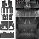 powoq Fuel 8 Seats Floor Mat Compatible with 2022-2026 Kia Carnival Cargo Mat Non-Hybrid&Prestige Trunk Liner TPE Cargo Floor Liner Replacement for 2022-2026 Kia Carnival Accessories