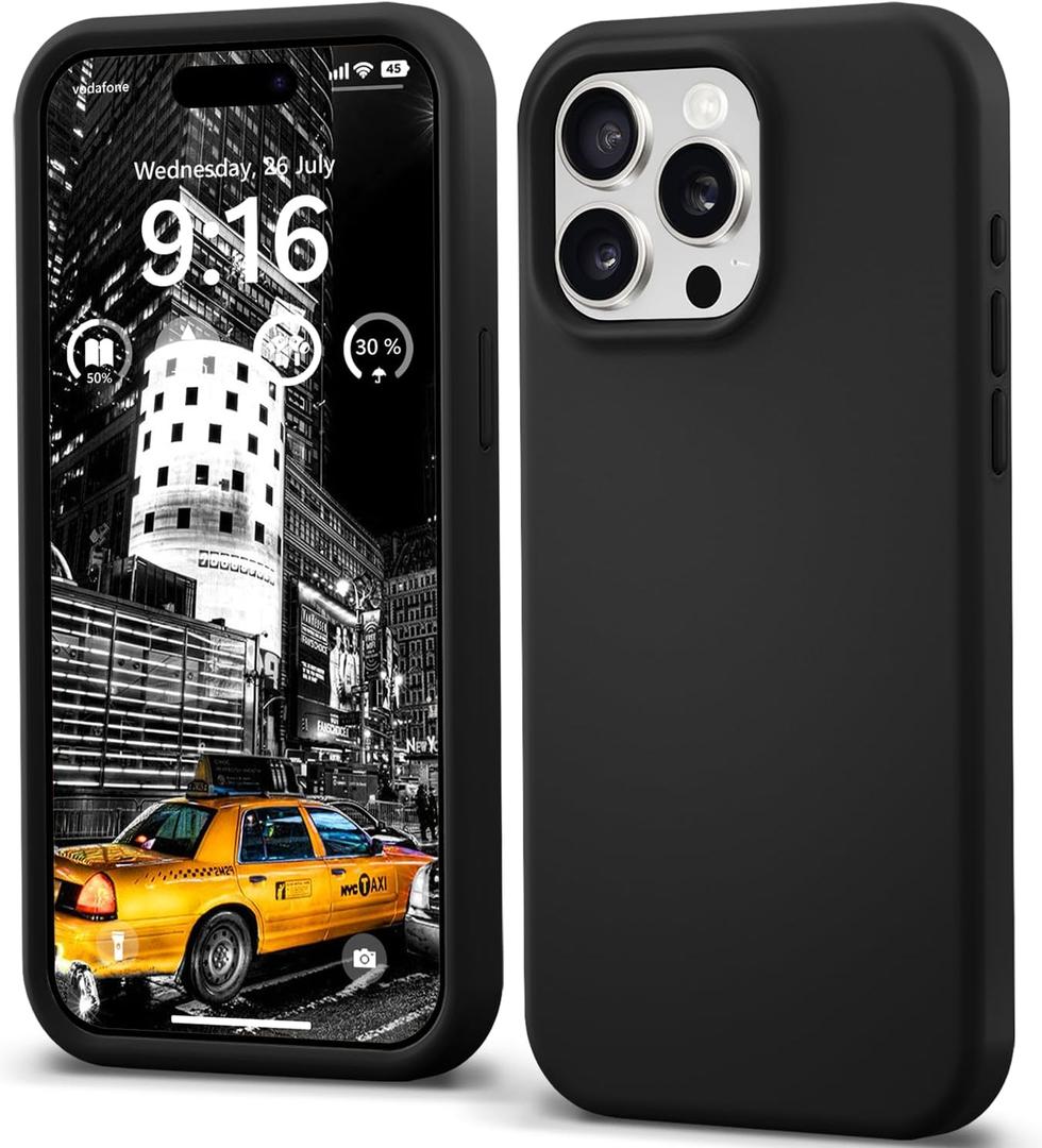 JETach Cellphone Case for iPhone 15 Pro Max, Black
