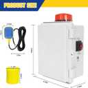 Septic Pump Alarm High Water Sump Pump Alarm 110DB Pump Control Panel with Float Switch, Bright Flashing Light, IP67 Waterproof Casing, Compatible with Submersible Pump