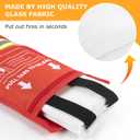 2 x Emergency Fire Blanket, Flame Retardant Fire Blankets Emergency for Home, Kitchen, Car, Office, Grill (Fiberglass-2pack)