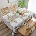 Spring Tablecloth 60x84 Inch Rectangle - Flower Vase Spring Decorations for Home - Farmhouse Floral Table Cloth Rectangle for Party,Table