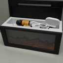 BOHOFAM Fireplace Essential Oil Aroma Diffuser,Flame Air Humidifiers 300ML,14-Hour Runtime,Colorful Flame Diffusers for Home,Included 4 * 10ML Hotel Collection Diffuser Oils for Bedroom(Black)