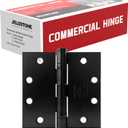 3 Pack - 4.5'' x 4.5'' Commercial Grade Ball Bearing Door Hinge, Non-Removable Pin, UL Listed & 3 Hour Fire Rated, Full Mortise, JS-5BB1 (Matte Black)