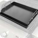 Cast Iron Griddle for Gas Grill, Nanoceramic Nonstick Flat Top Griddle Insert for Outdoor Gas Grill (17" x 13" x 5.5")