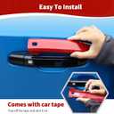 RT-TCZ for Silverado Door Handle Cover Trim Fit for Chevy Tahoe 2021+ Suburban 2020+ Silverado 2019+ for GMC Yukon 2021+ Sierra 2019+ Red Exterior Accessories 4pcs