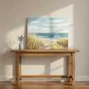 arttitue Canvas Wall Art Beach Picture: Coastal Scene Prints Decor Bedroom Bathroom Ocean Seascape Waves Painting Modern Seaside Sea Grass Seagull Artwork for Home Office Kitchen